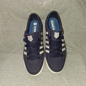 K-Swiss Men's Navy and White Sneakers